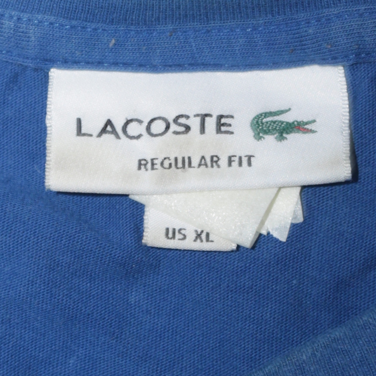 Lacoste Men's Blue Regular Fit Crew Neck Cotton T-Shirt XL