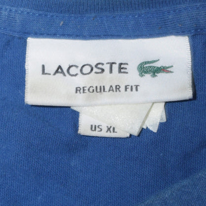 Lacoste Men's Blue Regular Fit Crew Neck Cotton T-Shirt XL