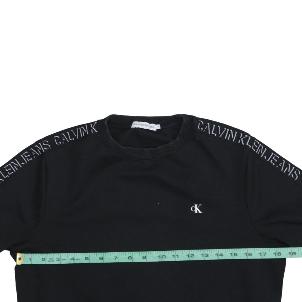 Calvin Klein Jeans Boys Black Logo Pullover Sweatshirt Size 16