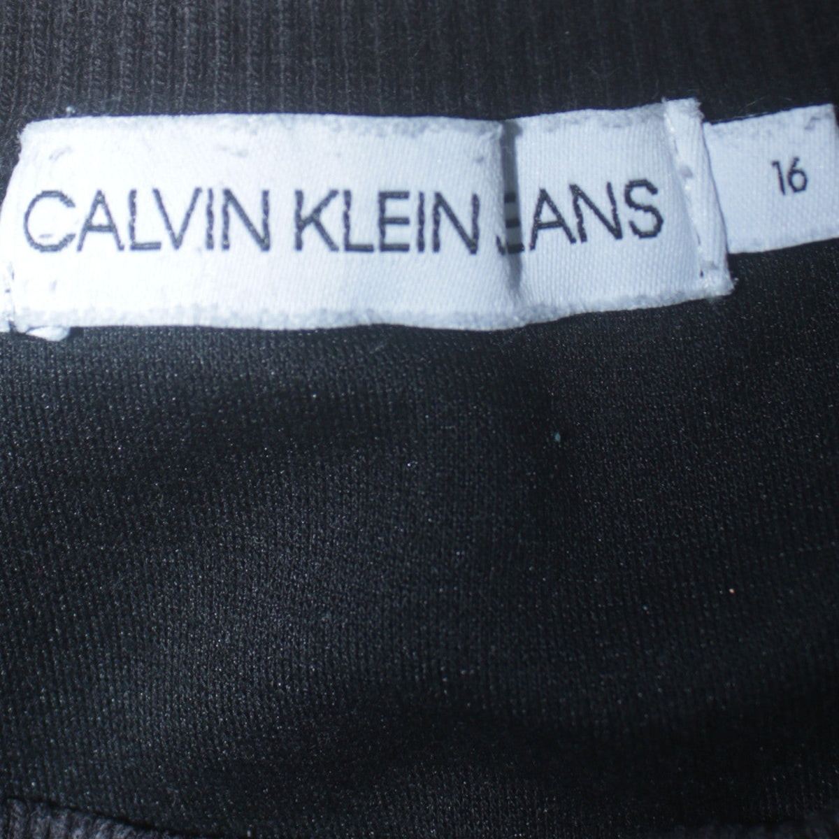Calvin Klein Jeans Boys Black Logo Pullover Sweatshirt Size 16