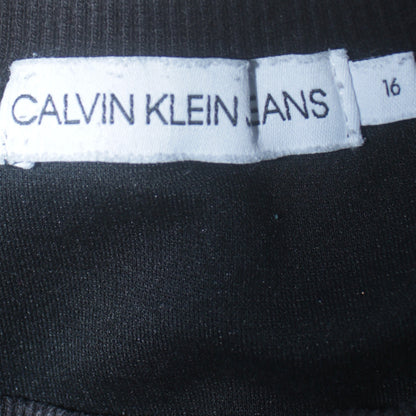 Calvin Klein Jeans Boys Black Logo Pullover Sweatshirt Size 16