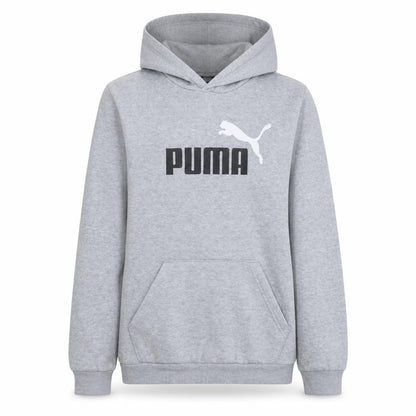 Puma Boys Grey Pullover Hoodie 15-16 Years Fleece Logo Sweatshirt
