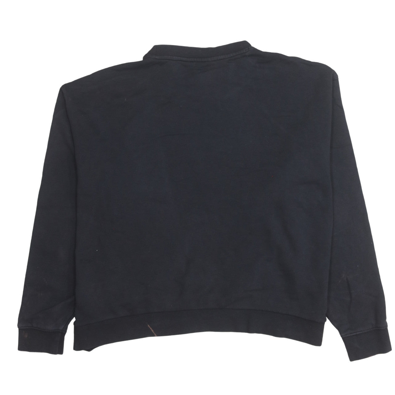 Lee Women Black Cotton Relaxed Fit Pullover Sweatshirt L