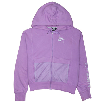 Nike Air Womens Purple Full Zip Hoodie Medium Cotton Blend