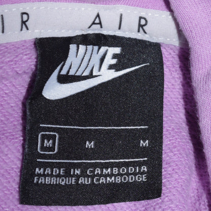 Nike Air Womens Purple Full Zip Hoodie Medium Cotton Blend