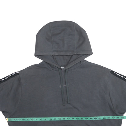 Nike Women's Grey Pullover Hoodie Large Logo Hooded Sweatshirt