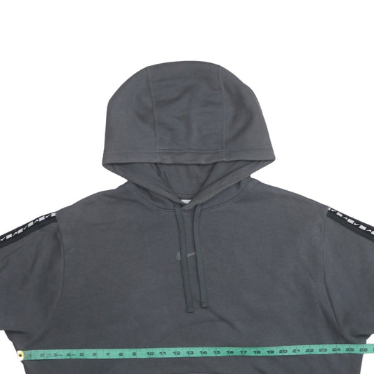 Nike Women's Grey Pullover Hoodie Large Logo Hooded Sweatshirt