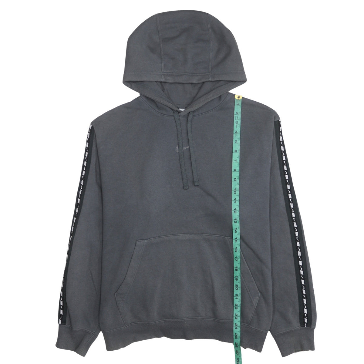 Nike Women's Grey Pullover Hoodie Large Logo Hooded Sweatshirt