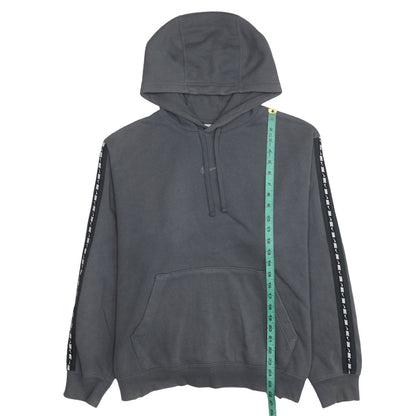 Nike Women's Grey Pullover Hoodie Large Logo Hooded Sweatshirt