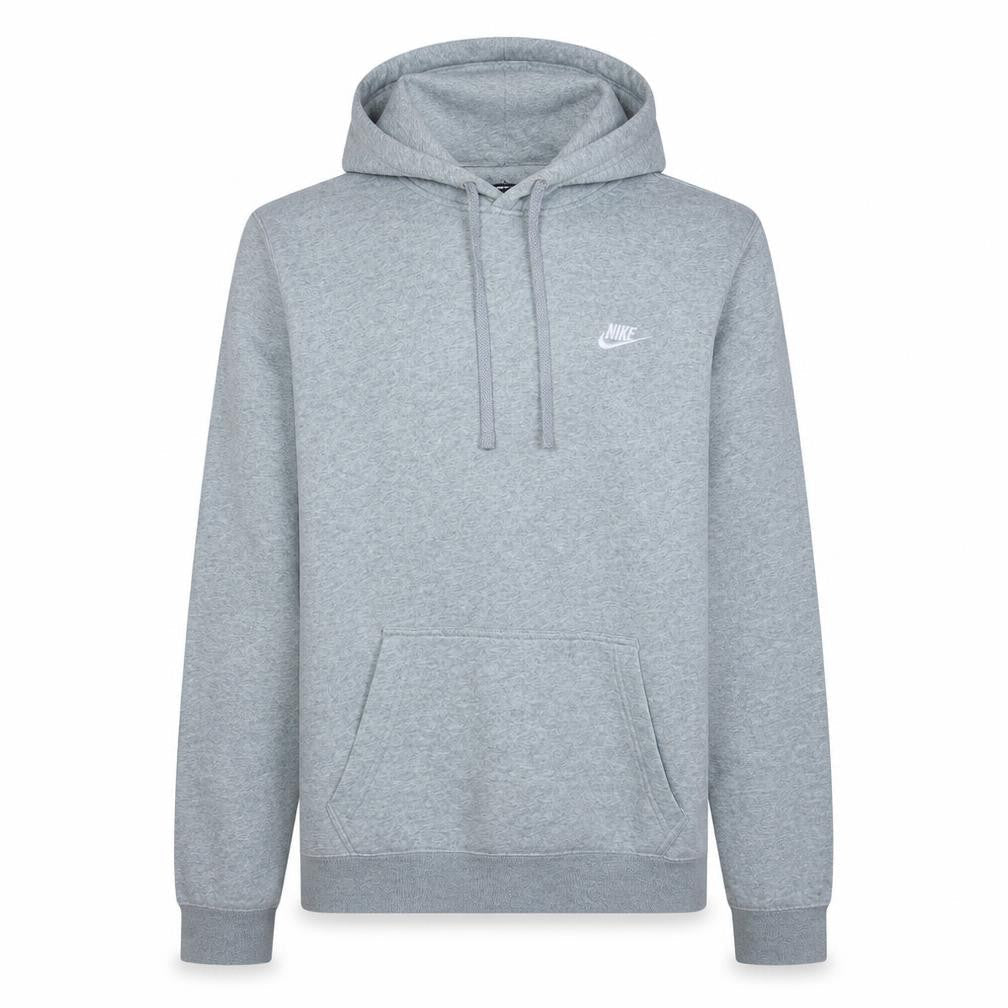Nike Men's Grey Pullover Hoodie Size M Classic Fleece Sweatshirt