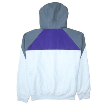 Nike Men's Grey White Purple Full Zip Hoodie Size L