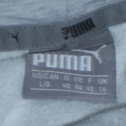 Puma Womens Grey Hoodie Size 14 Pullover Logo Hooded Sweatshirt