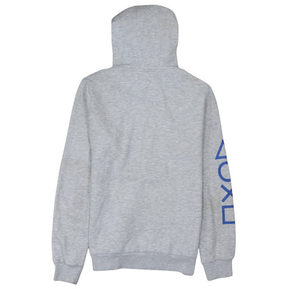 PlayStation Men's Grey Pullover Hoodie Size M Graphic Logo Gaming Sweatshirt