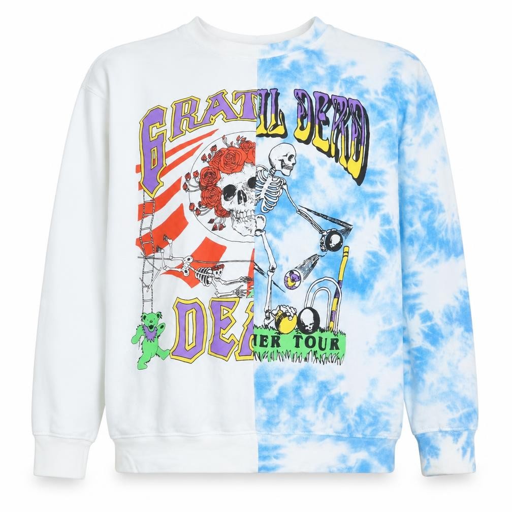 H&M Divided Women’s XS Blue Tie-Dye Grateful Dead Pullover Sweatshirt