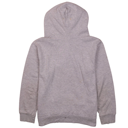 Puma Boys Grey Hoodie L 14-16 Pullover Fleece Cotton Blend Logo Print