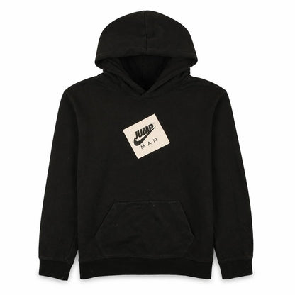 Jordan Boys Black Jumpman Pullover Hoodie Size L Cotton Fleece