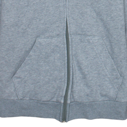 Adidas Women Grey Full Zip Hoodie Small 8-10 Hooded Sweatshirt