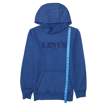 Levi's Boys Blue Pullover Hoodie 16 Years Cotton Blend Logo Sweatshirt