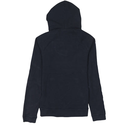 Adidas Women Black 1/4 Zip Hooded Sweatshirt Size 10 Organic Cotton