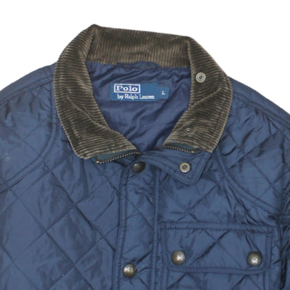 Polo Ralph Lauren Men's Blue Quilted Polyester Jacket Size L