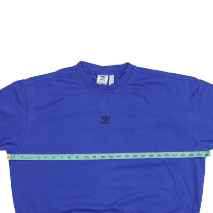 Adidas Womens Blue Crew Neck Long Sleeve Sweatshirt Size 8