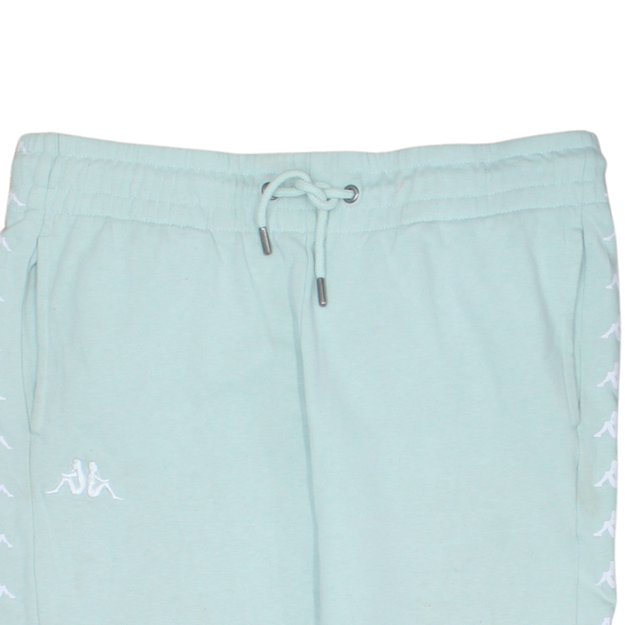 Kappa Women Mint Green Jogger Sweatpants Large Drawstring Lined Logo
