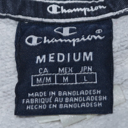 Champion Womens Grey Pullover Hoodie Medium Cotton Blend Logo