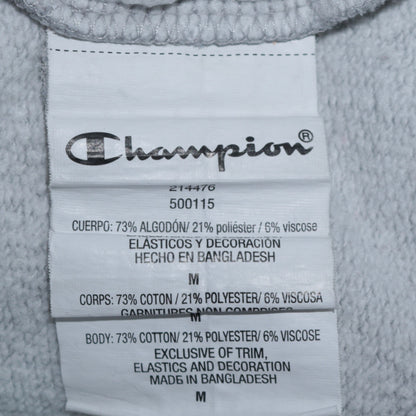 Champion Womens Grey Pullover Hoodie Medium Cotton Blend Logo