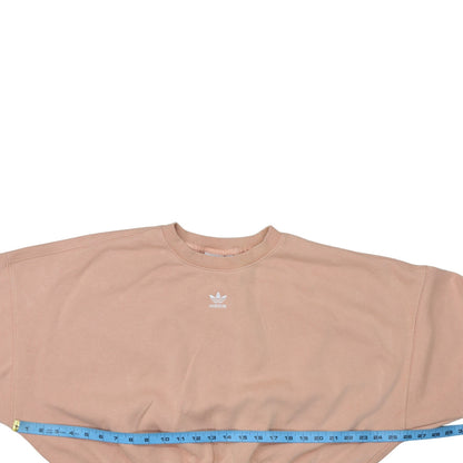 Adidas Womens Beige Crew Neck Long Sleeve Pullover Sweatshirt Size 6