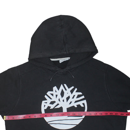 Timberland Men's Black Pullover Hoodie L Logo Outdoor Fleece