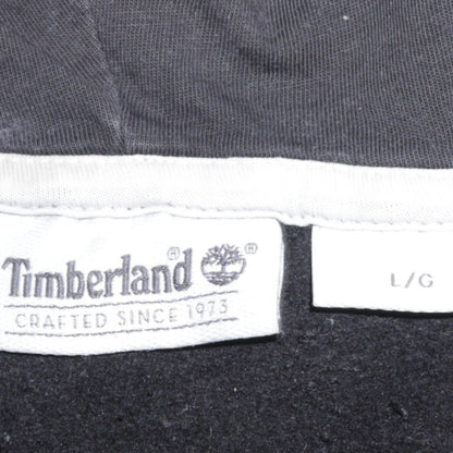 Timberland Men's Black Pullover Hoodie L Logo Outdoor Fleece