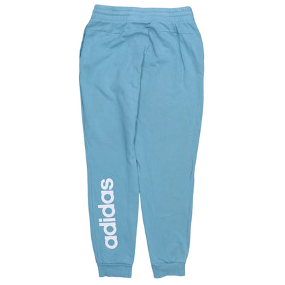adidas Women Blue Jogger Trousers M Cotton Blend Elastic Waist