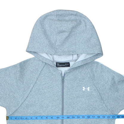 Under Armour Womens Grey Full Zip Hoodie Size L Loose Fit