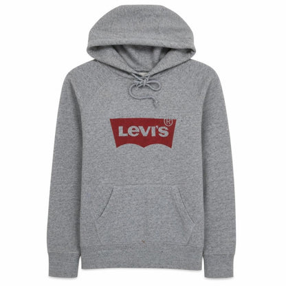 Levi's Women's Grey Pullover Hoodie XS Logo Print Cotton Blend