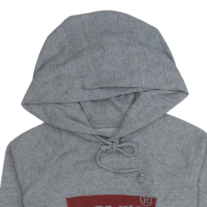 Levi's Women's Grey Pullover Hoodie XS Logo Print Cotton Blend
