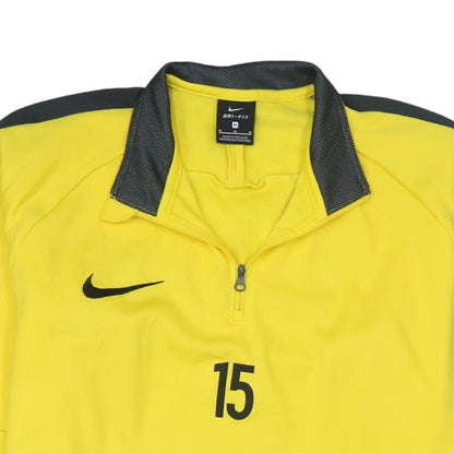 Nike Men's Yellow Dri-Fit 1/4 Zip Athletic Sweatshirt Size M