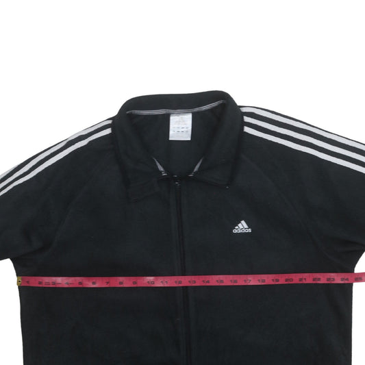 Adidas Men's Black XL Fleece Full Zip Sports Jacket