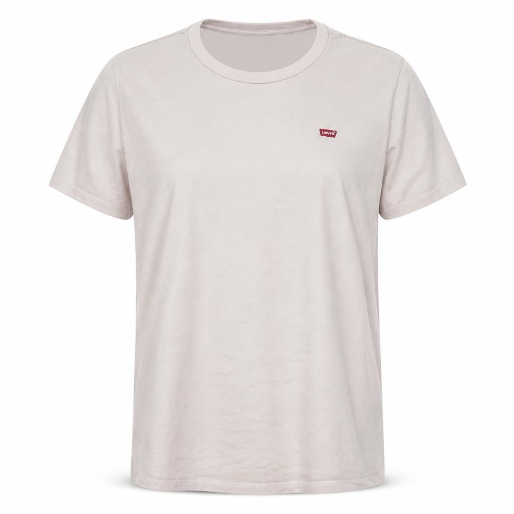 Levi's Women's Ivory Cotton Short Sleeve Crew Neck T-Shirt 2XL