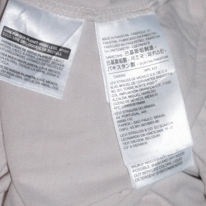Levi's Women's Ivory Cotton Short Sleeve Crew Neck T-Shirt 2XL