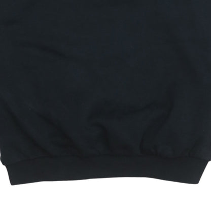 Adidas Women Black Crew Neck Pullover Sweatshirt UK 10 Logo Print