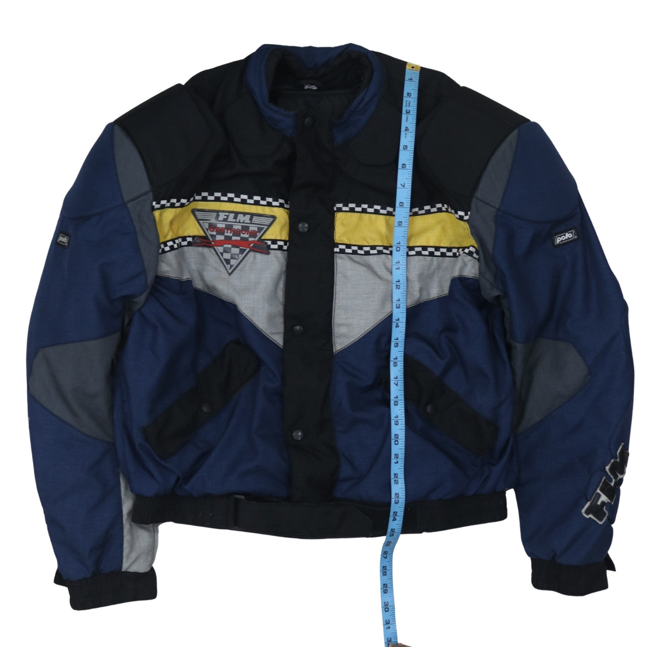 FLM Mens Blue 2XL Motorcycle Jacket Waterproof Padded