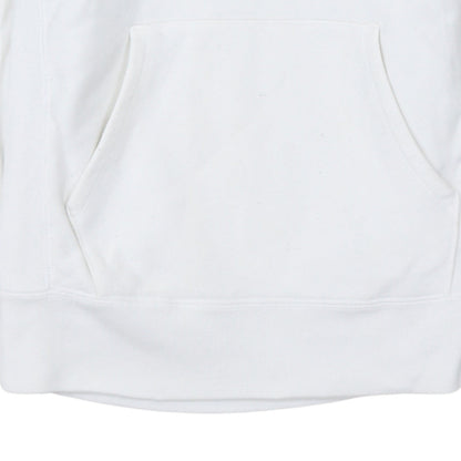 Champion Womens White Reverse Weave Hoodie Medium Pullover Cotton Blend