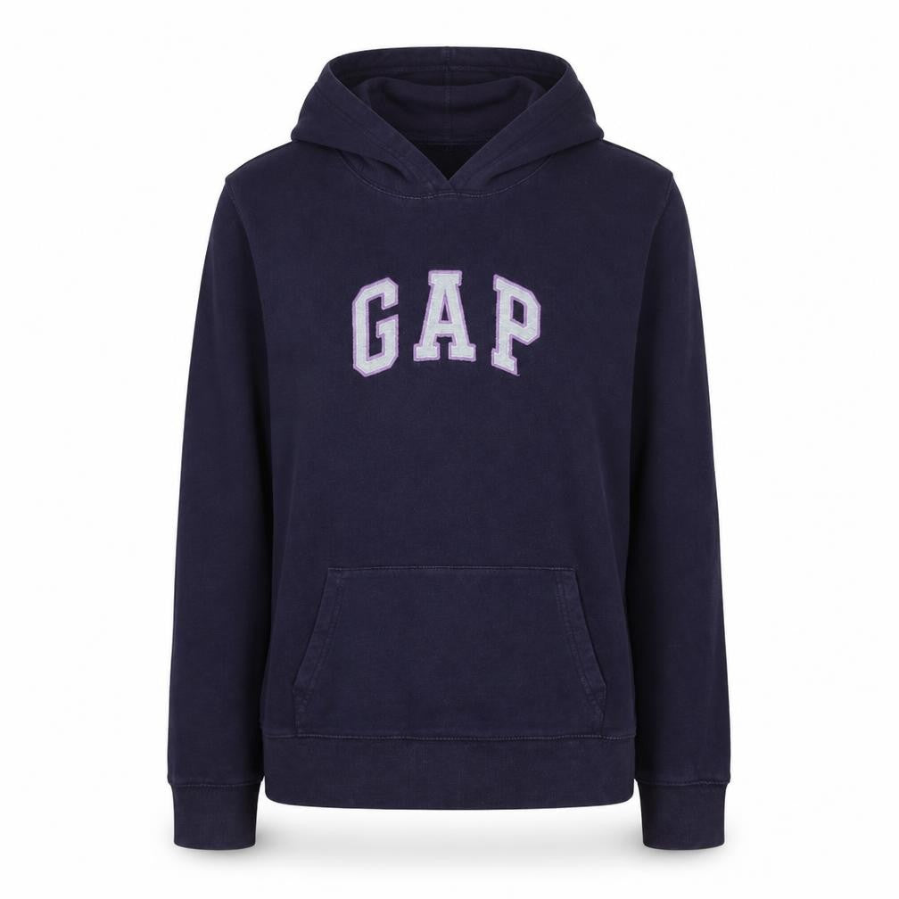 Gap Womens Navy Blue Pullover Hoodie Size L Cotton Blend