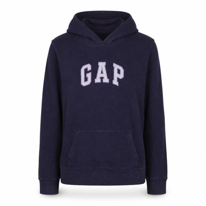 Gap Womens Navy Blue Pullover Hoodie Size L Cotton Blend