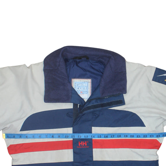 Helly Hansen Men's Blue Red Nautical Windbreaker Jacket M