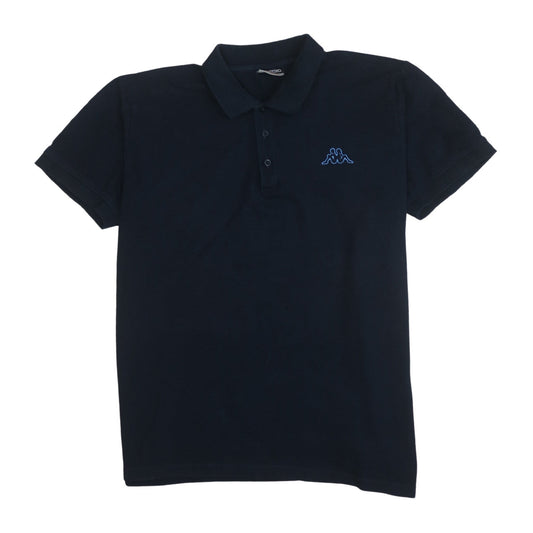 Kappa Men's Black 2XL Cotton Short Sleeve Polo Shirt