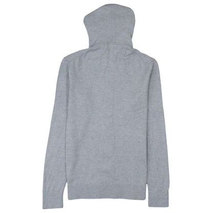 Tommy Hilfiger Men Grey Full Zip Luxury Cotton Hoodie Size L