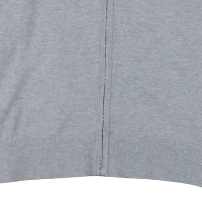 Tommy Hilfiger Men Grey Full Zip Luxury Cotton Hoodie Size L