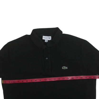 Lacoste Men's Black Slim Fit Cotton Polo Shirt XL