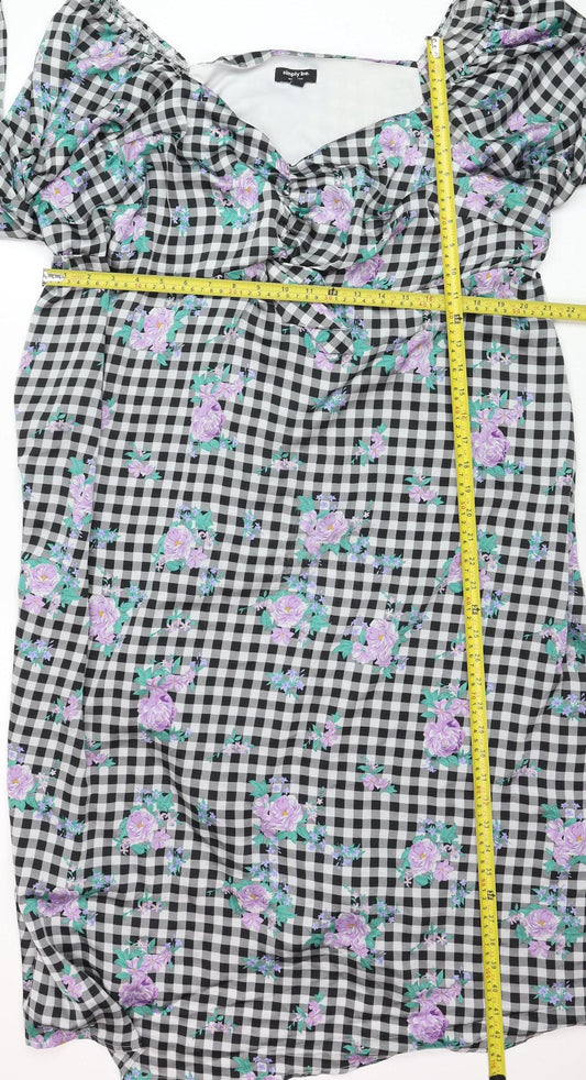 Simply Be Women’s Multicoloured Size 26 A-Line Knee Dress